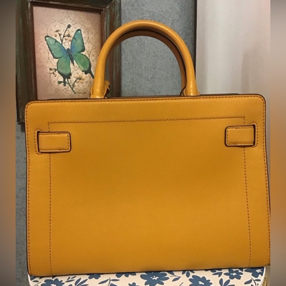 Michael kors Rayne Saffiano leather satchel in Marigold - Picture 3 of 16